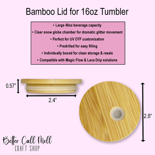 *SALE* 10 Pack Bamboo Lids for 16oz Tumblers