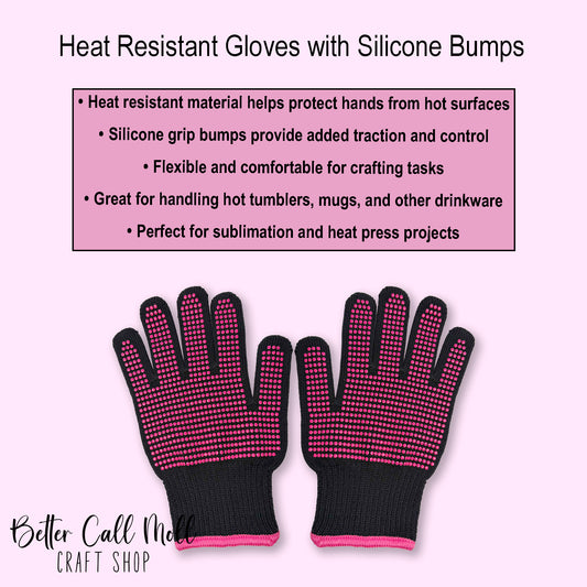 Heat Resistant Gloves with Silicone Grip | 2 Gloves | One-Size Fits All