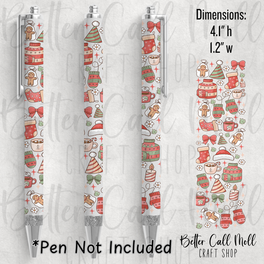 Christmas Elements UV DTF Pen Wrap