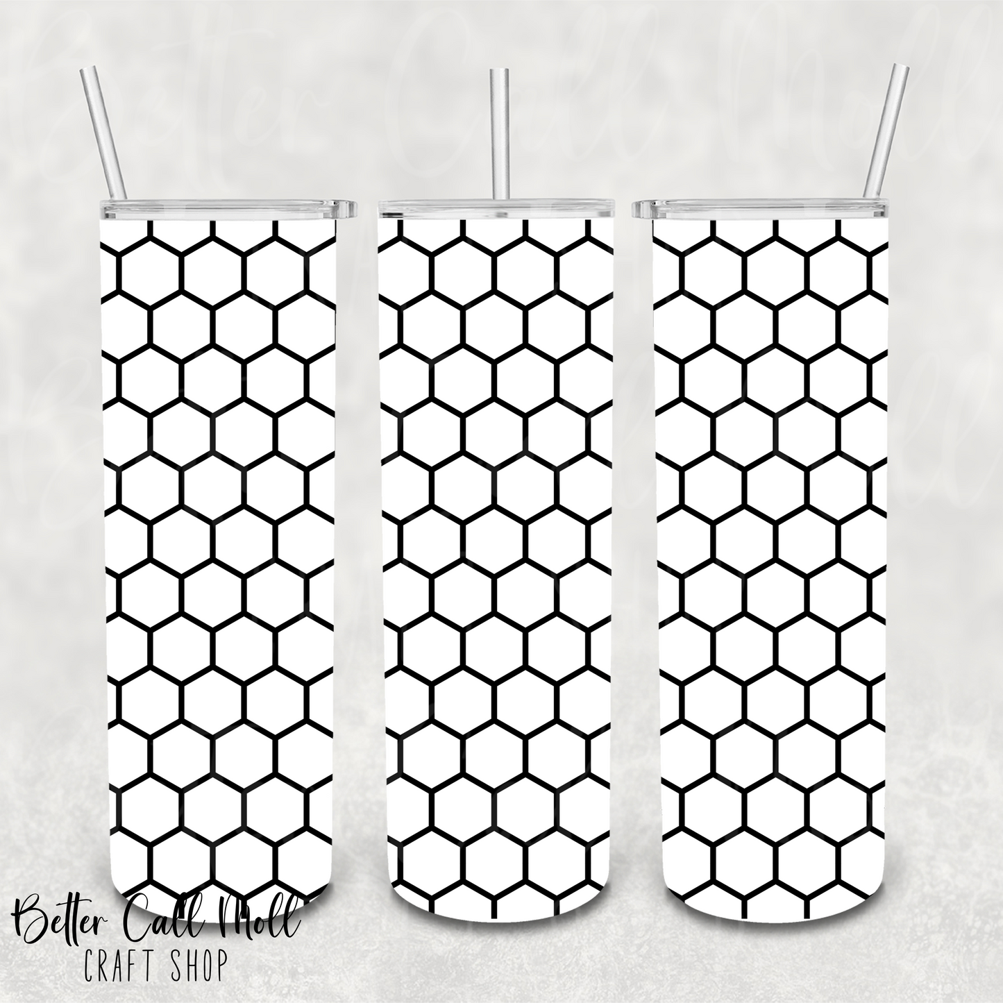 Honeycomb UV DTF 20oz Skinny Tumbler Wrap