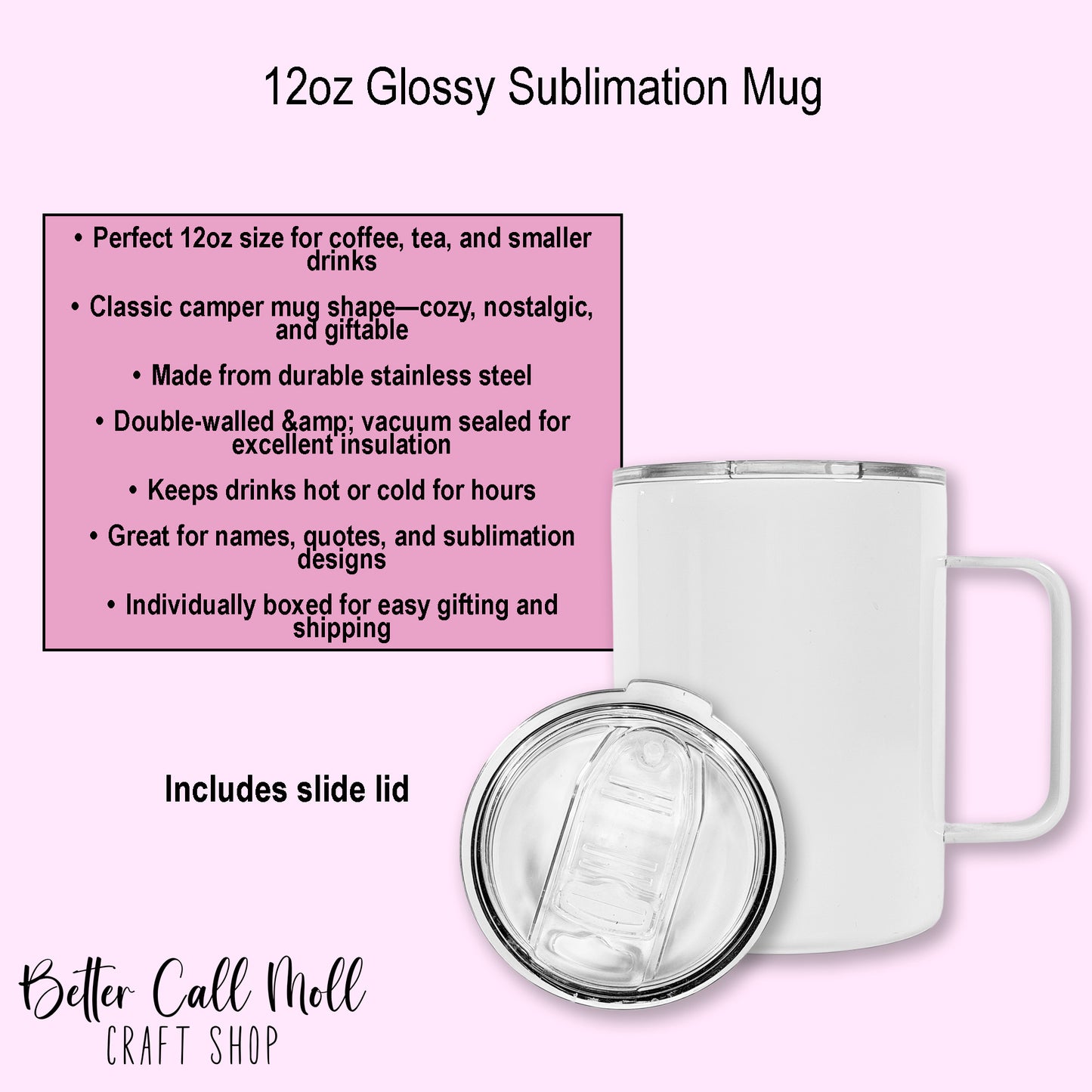 12oz Glossy Sublimation Mug
