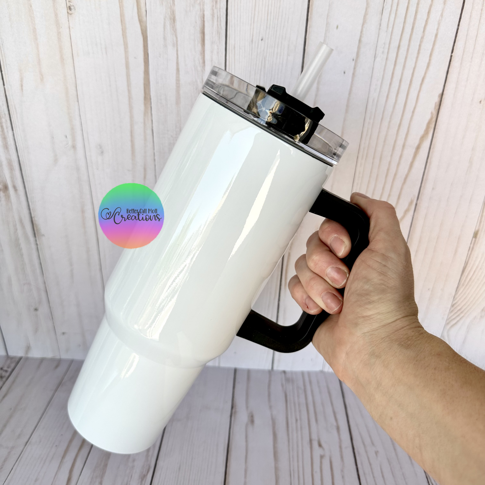 40oz Handle Spill-Proof Glossy Sublimation Tumbler – Better Call Moll Craft  Shop