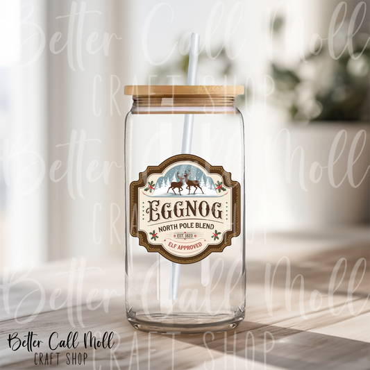 Eggnogg Label UV DTF Decal