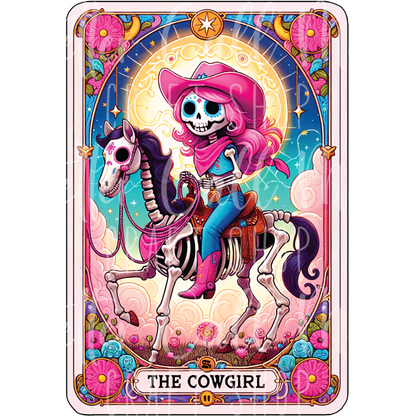 D010 - The Cowgirl Tarot Card UV DTF Decal