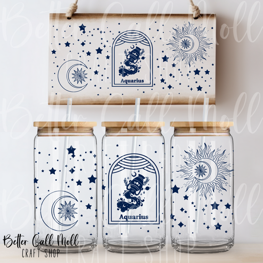 Aquarius UV DTF 16oz Tumbler Wrap