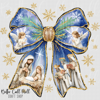 Nativity Bow UV DTF Decal