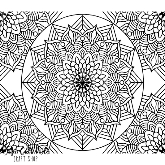 Mandala UV DTF 20oz Skinny Tumbler Wrap