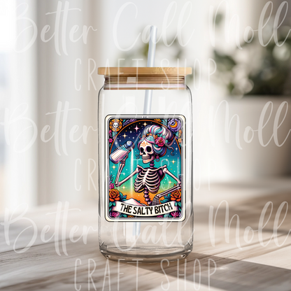 D012 - The Salty Bitch Tarot Card UV DTF Decal