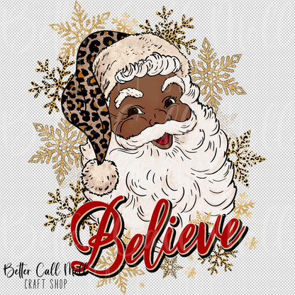 Believe Santa UV DTF Decal