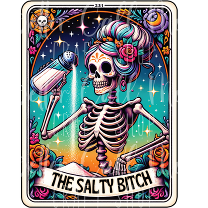 D012 - The Salty Bitch Tarot Card UV DTF Decal