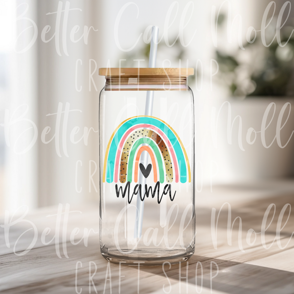 D081 - Mama Rainbow UV DTF Decal