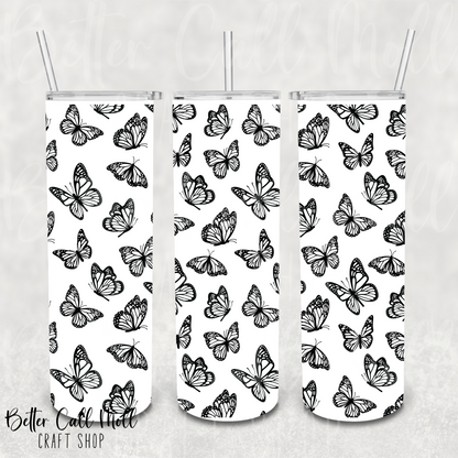 Butteflies 2 UV DTF 20oz Skinny Tumbler Wrap