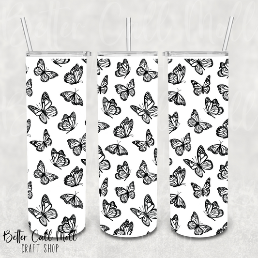 Butteflies 2 UV DTF 20oz Skinny Tumbler Wrap