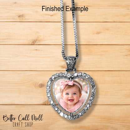 Rotating Heart Necklace Sublimation Blank