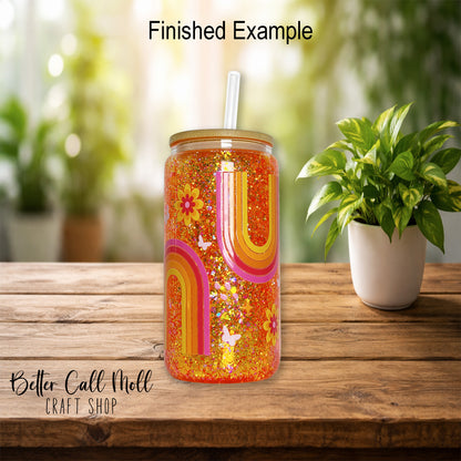 12/16oz Glass SNOW GLOBE Sublimation Tumbler