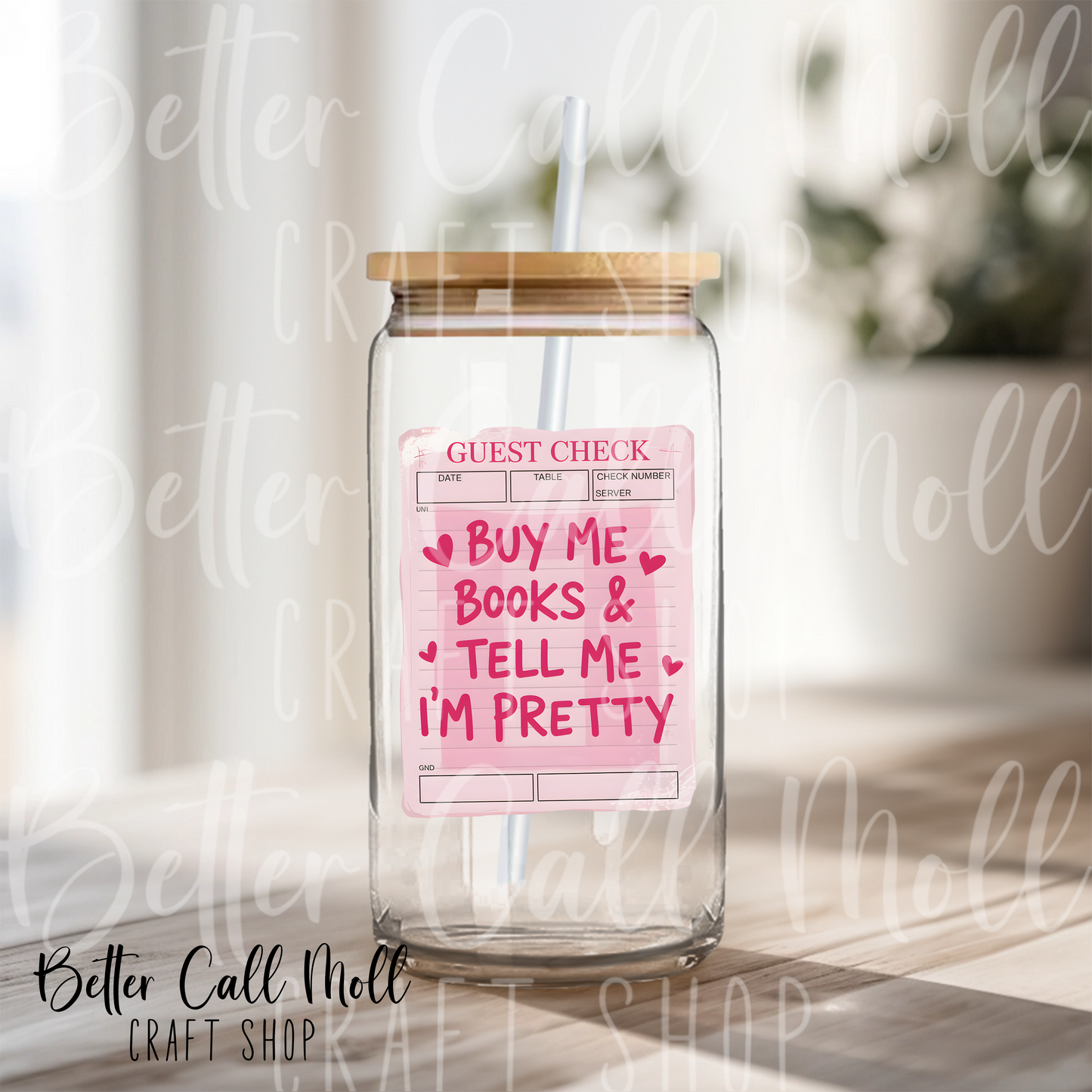 Buy Me Books UV DTF Decal