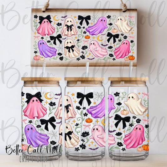 Coquette Ghosts UV DTF 16oz Tumbler Wrap