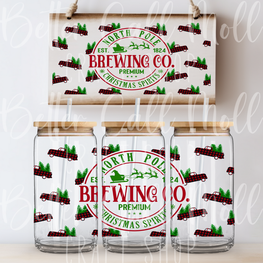 *CLEARANCE* W115 - North Pole Brewing Co UV DTF 16oz Tumbler Wrap