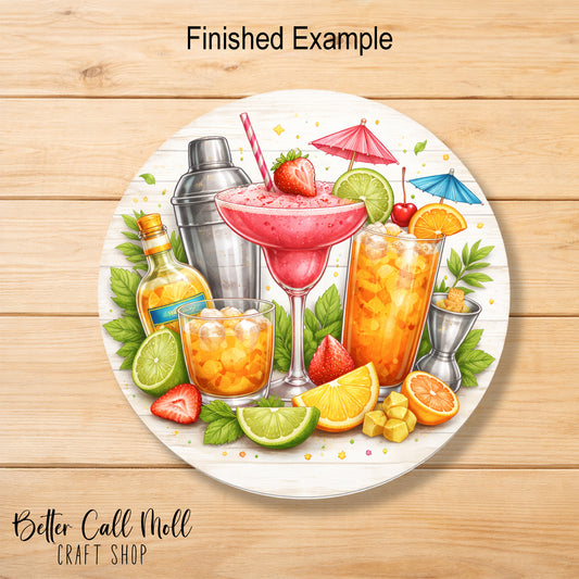 Set of 2 Round MDF Coaster Sublimation Blank