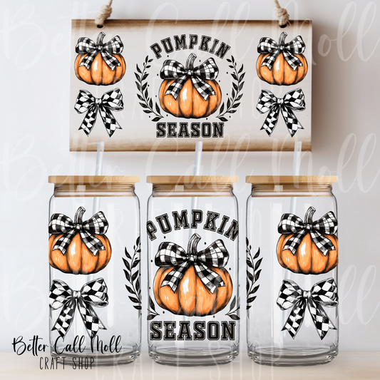 W147 - Pumpkin Season UV DTF 16oz Tumbler Wrap