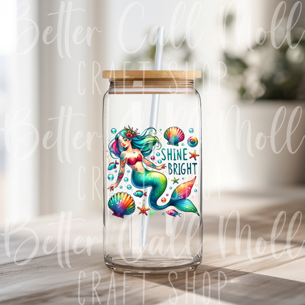 D093 - Shine Bright Mermaid UV DTF Decal