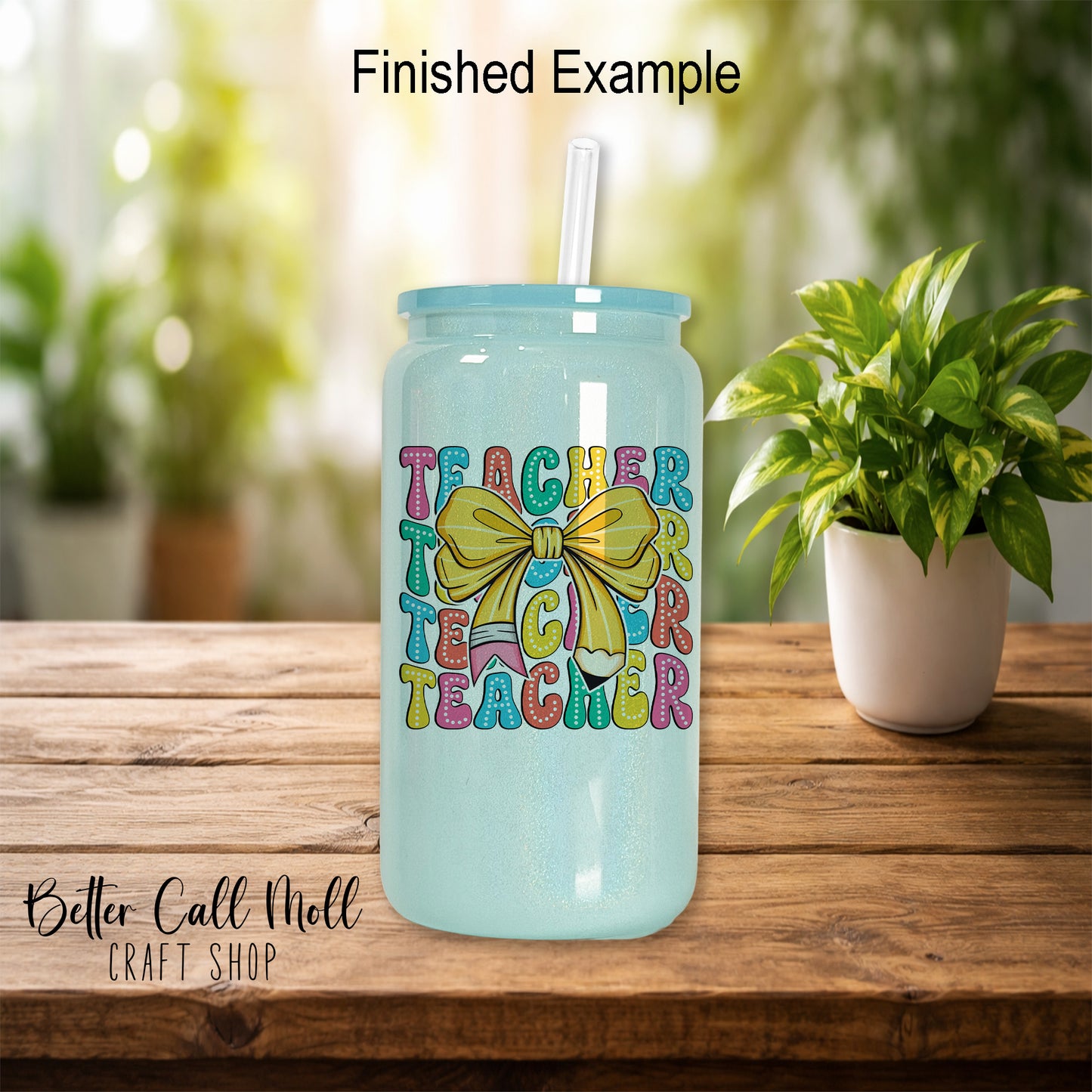 16oz Holographic Shimmer GLASS Sublimation Tumbler