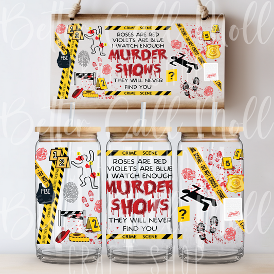 W035 - Crime Scene UV DTF 16oz Tumbler Wrap