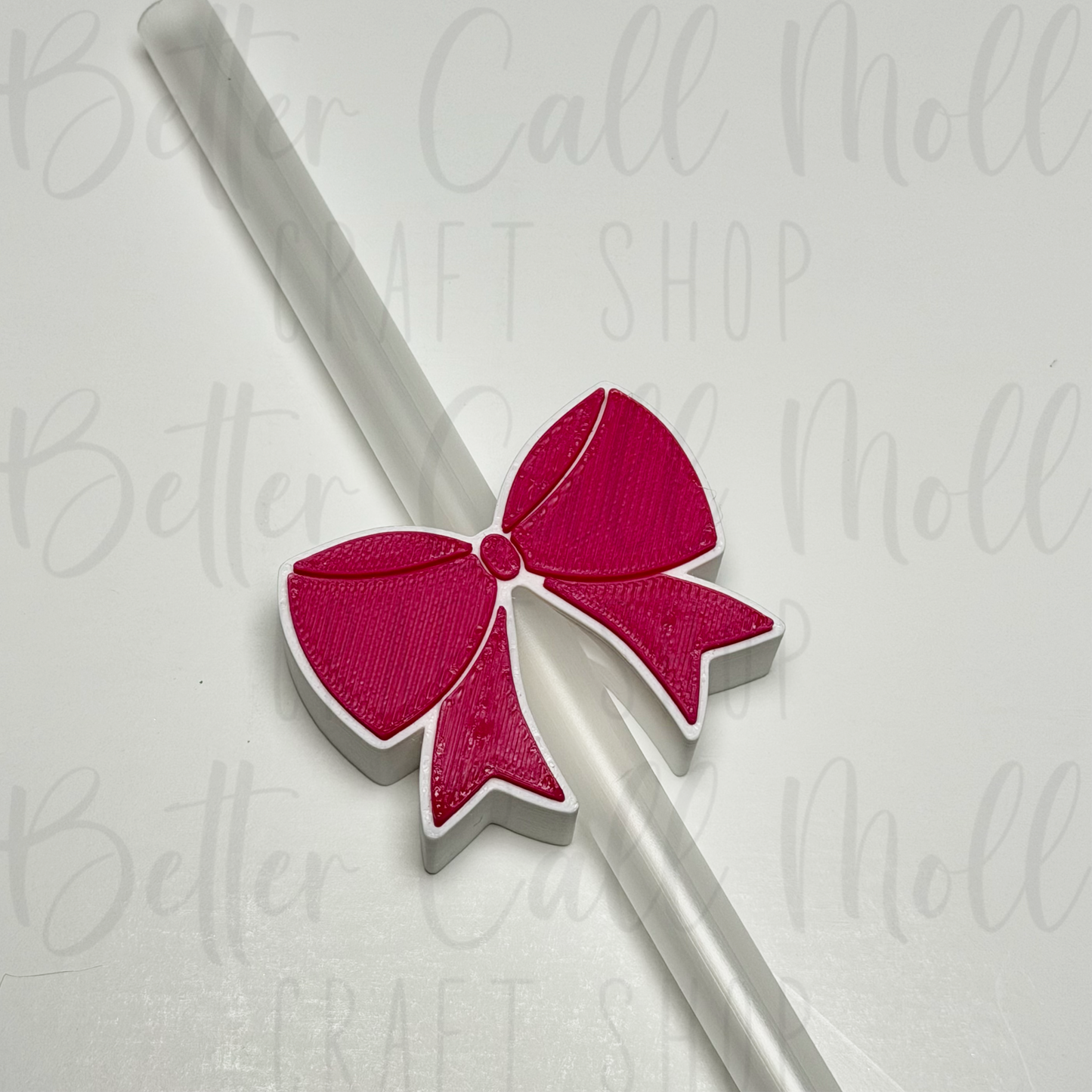 Bow 3D Straw Topper