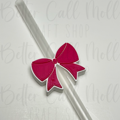 Bow 3D Straw Topper