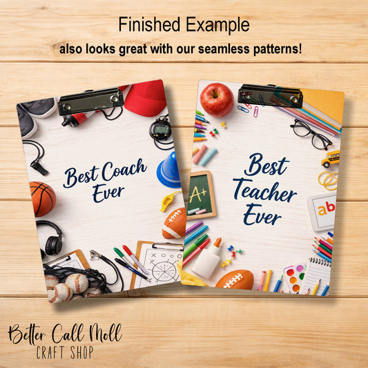 Double-Sided Clipboard Glossy MDF Sublimation Blank