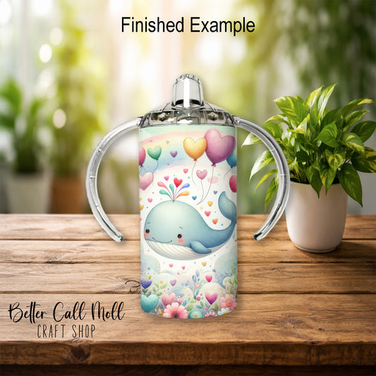 12oz Glossy Sippy Duo Lid Sublimation Tumbler