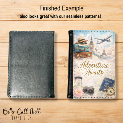 Passport Cover Faux Leather Sublimation Blank – Travel Wallet (Card Slots)