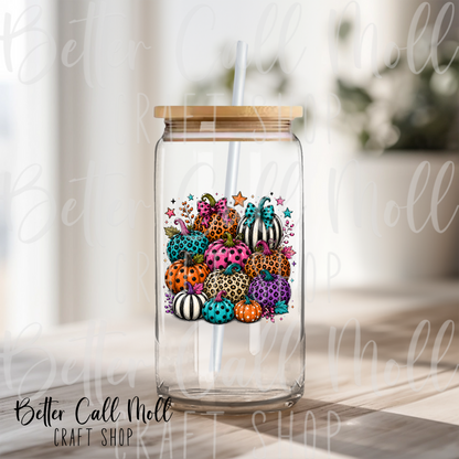 Colorful Pumpkins UV DTF Decal