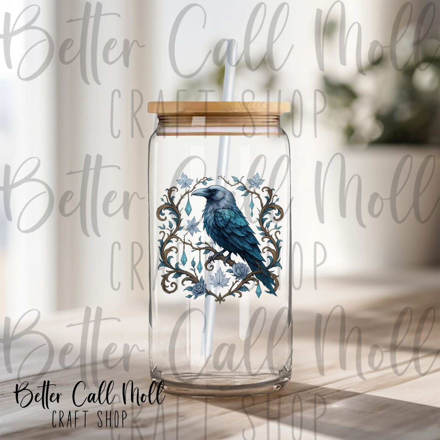 Icy Raven UV DTF Decal