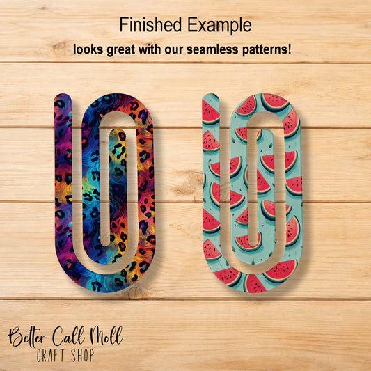 Acrylic Paper Clip Sublimation Blank – Jumbo Planner Clip / Bookmark Blank