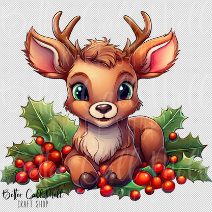 Baby Reindeer UV DTF Decal