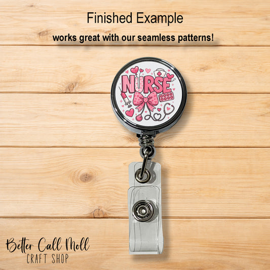 Retractable Badge Reel Sublimation Blank