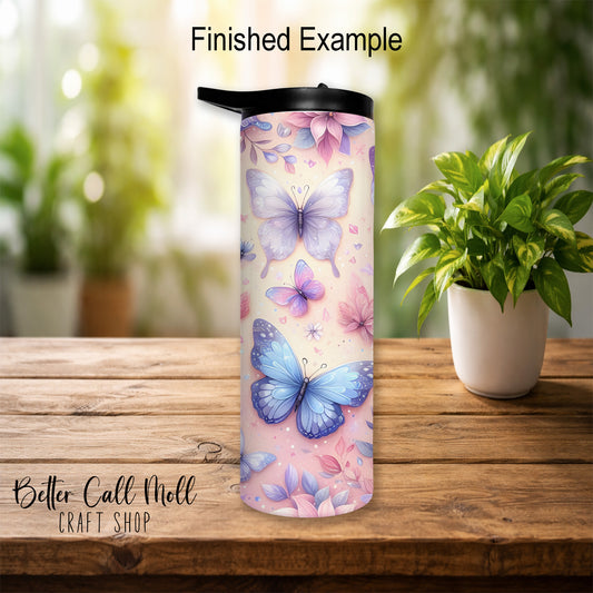 20oz Glossy Duo Lid Sport Sublimation Tumbler