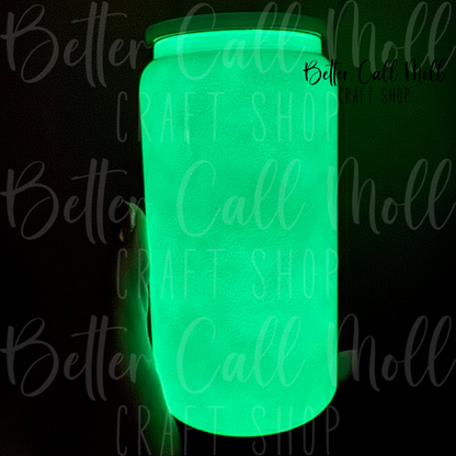 16oz Green Glow-in-the-Dark Stainless Steel Sublimation Tumbler