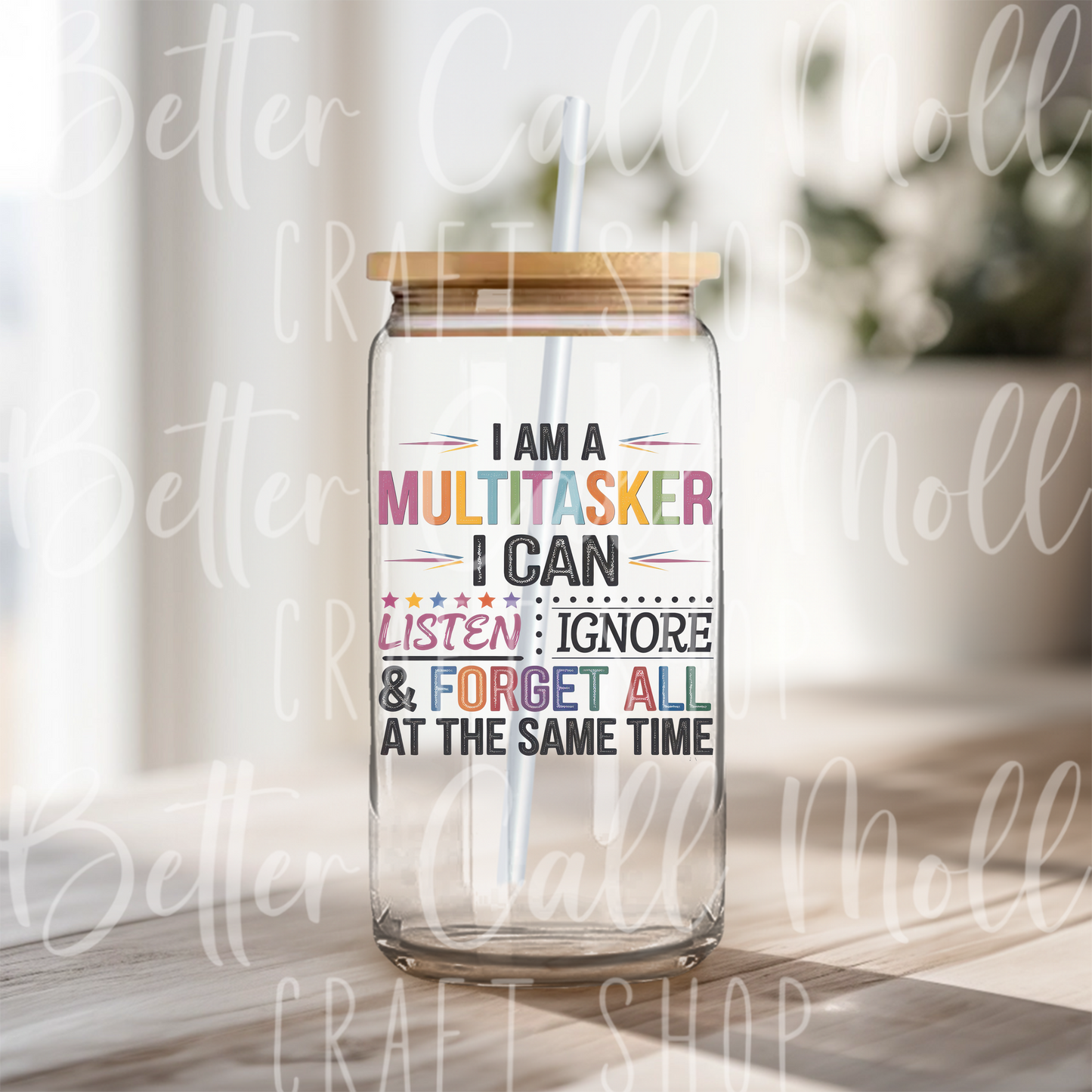 D177 - I Am a Multitasker UV DTF Decal