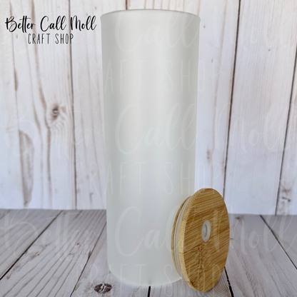 25oz Frosted Glass Sublimation Tumbler