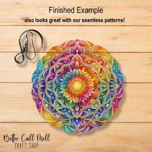 3” Wind Spinner Sublimation Blank – Double Sided Metal Spinner