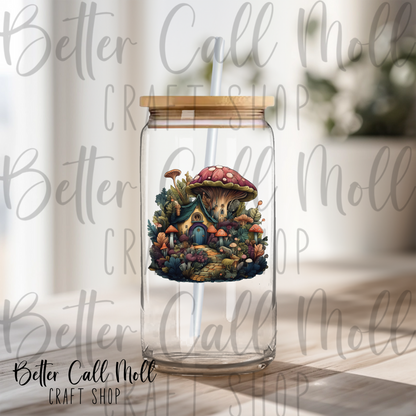 Mushroom Cottage UV DTF Decal
