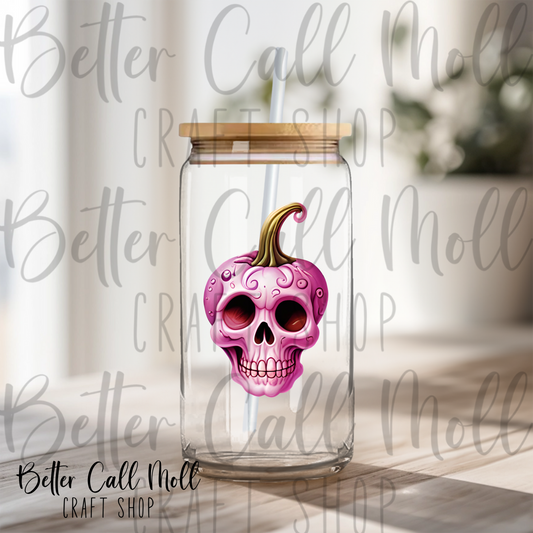 Pumpkin Skull UV DTF Decal
