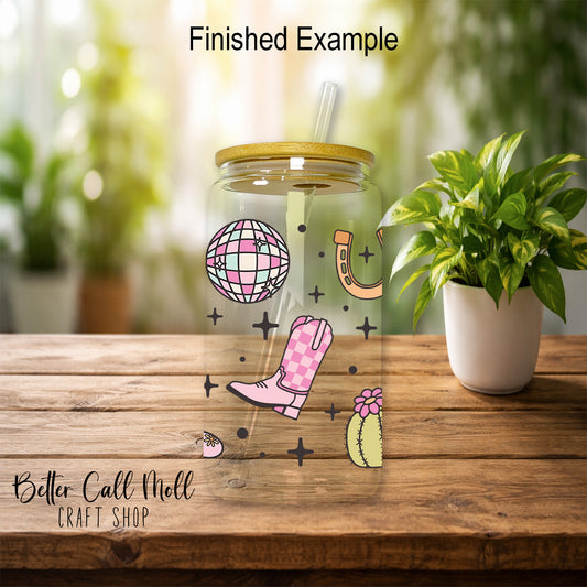 16oz Clear Glass Sublimation Tumbler