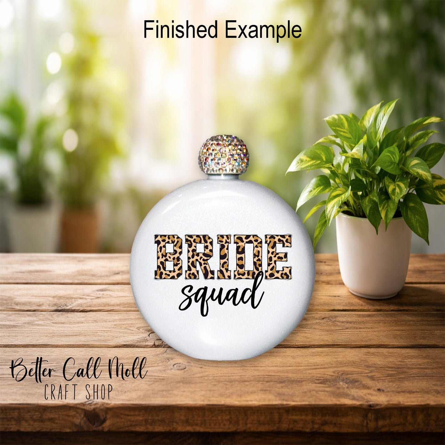 5oz Shimmer Sublimation Flask with Rhinestone Cap