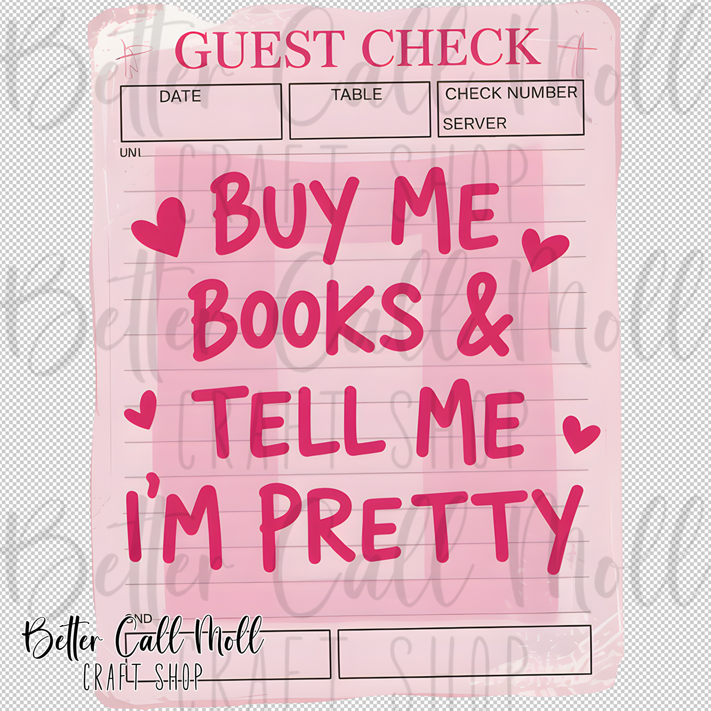 Buy Me Books UV DTF Decal