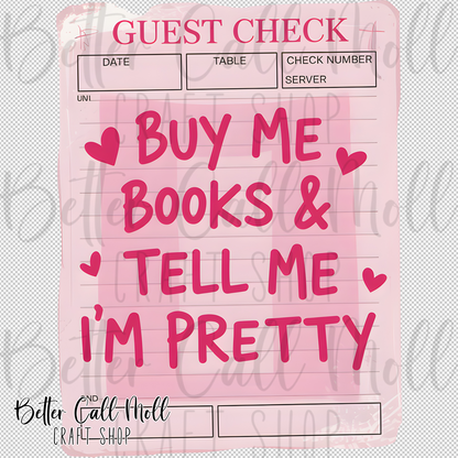 Buy Me Books UV DTF Decal