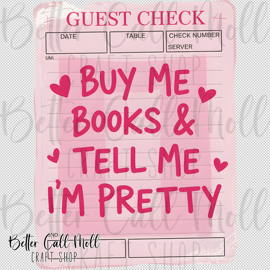 Buy Me Books UV DTF Decal