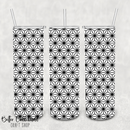 Geometric Pattern UV DTF 20oz Skinny Tumbler Wrap